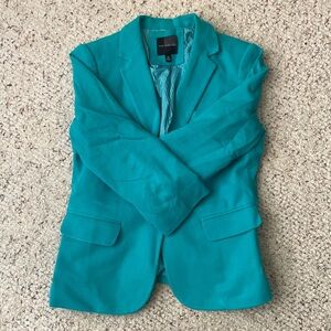 Fun, vibrant teal blue blazer!